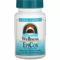 Source Naturals Wellness EpiCor with Vitamin D-3 500 mg ������� ������� ��� �������� ������ ������� "����� + ����� �3" 500 ��