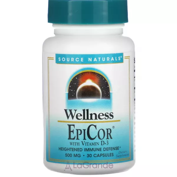 Source Naturals Wellness EpiCor with Vitamin D-3 500 mg ������� ������� ��� ��������� �������� ������� 