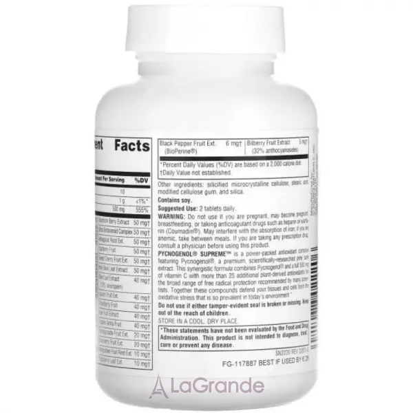 Source Naturals Pycnogenol Supreme ������� ������� ��������������� �������� 