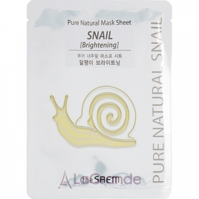 The Saem Pure Natural Mask Sheet Snail Brightening   