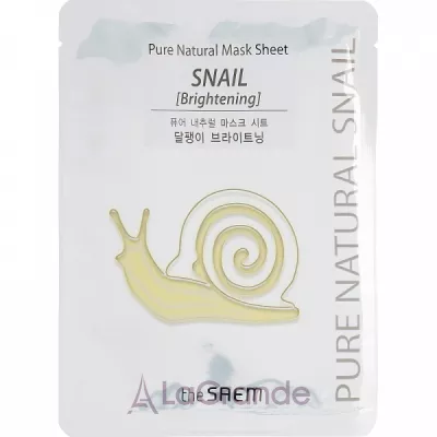 The Saem Pure Natural Mask Sheet Snail Brightening   