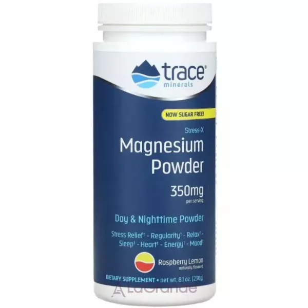 Trace Minerals Research Stress-X Magnesium Powder 350 mg Raspberry Lemon ������� ������� ��� ������� �� ������ ������ ������� 350 �� � ������ ������ �� ������