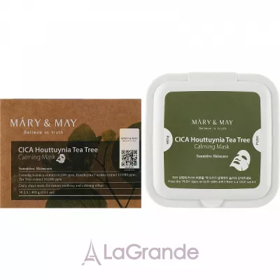 Mary & May CICA Houttuynia Tea Tree Calming Mask     䳺