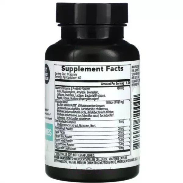 Zenwise Health Daily Digestive Enzymes with Prebiotics + Probiotics ������� ������� ��� ��������� �������� ��������������� ������� 
