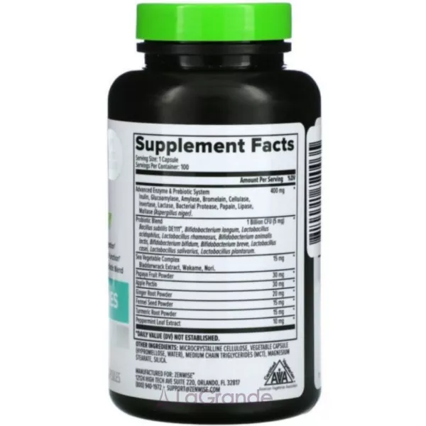 Zenwise Health Daily Digestive Enzymes with Prebiotics + Probiotics ������� ������� ��� ��������� �������� ��������������� ������� 