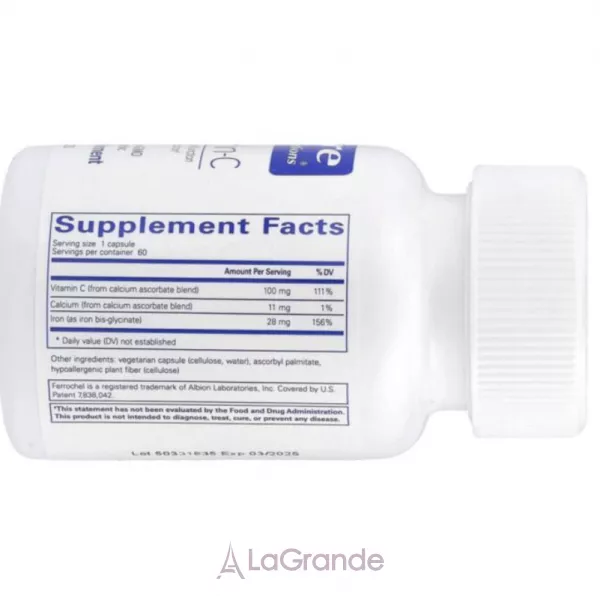 Pure Encapsulations OptiFerin-C ������� ������� ��� ����������� �������� ����, ��������� ������ � ������ �������� �������� �������