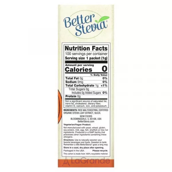 Now Foods Original Better Stevia ϳ����������� � �������� ����������� 