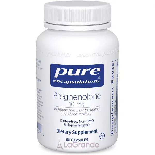 Pure Encapsulations Pregnenolone 10 mg ����������� ������� ��� ��������� ��������  �������, ���������� � ������ 