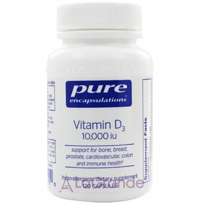 Pure Encapsulations Vitamin D3 10,000 iu ³ D3 10,000 