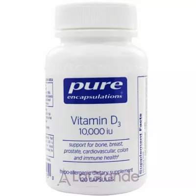 Pure Encapsulations Vitamin D3 10,000 iu  D3 10,000 