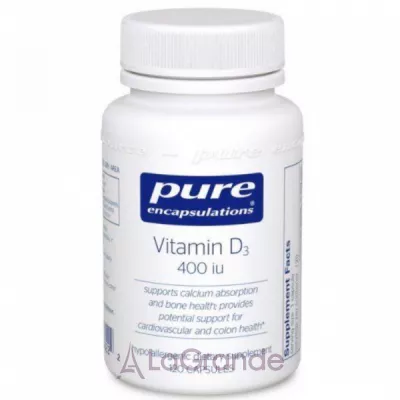 Pure Encapsulations Vitamin D3 400 iu  D3 400 