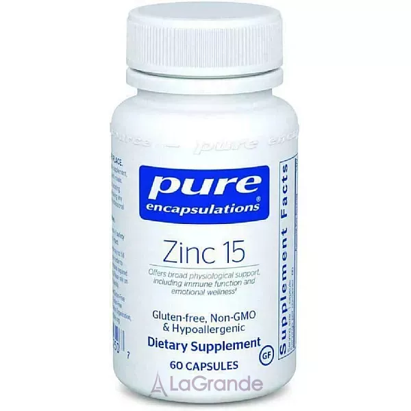 Pure Encapsulations Zinc 15 ����������� ������� ��� ��������� �������� ������� 