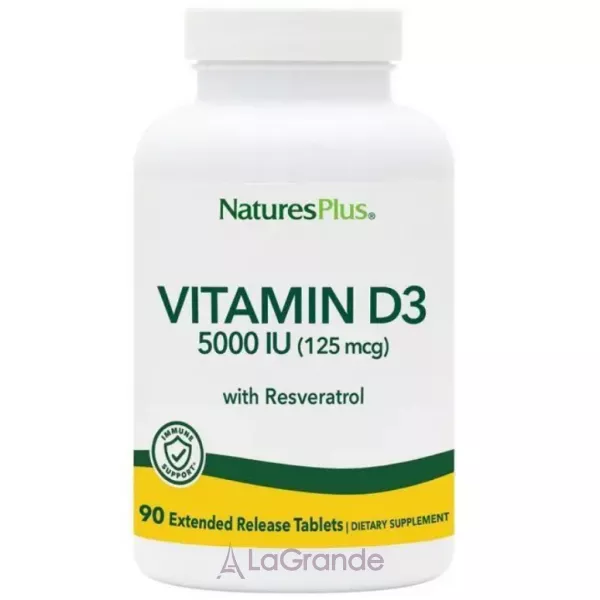 NaturesPlus Ultra Vitamin D3 5000 IU (125 mcg) ³���� D3 ������ 5000 �� (125 ���) � ���������� �����������