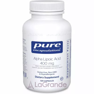 Pure Encapsulations Alpha Lipoic Acid 400 mg ĳ������ ������� ��� �������� �������, ����� �� �������-������� ������� 