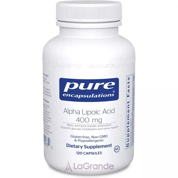 Pure Encapsulations Alpha Lipoic Acid 400 mg ����������� ������� ��� ��������� ������, ������ � ��������-���������� ������� 