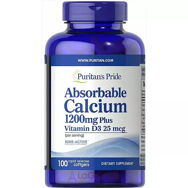Puritan's Pride Absorbable Calcium with Vitamin D3 ����������� ������� 