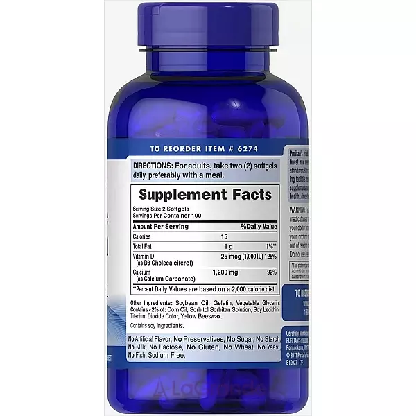 Puritan's Pride Absorbable Calcium with Vitamin D3 ����������� ������� 