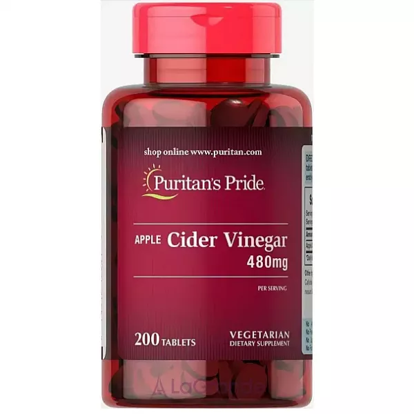 Puritan's Pride Apple Cider Vinegar 480 mg ����������� ������� ��� �������� ���� � �������� ���� 