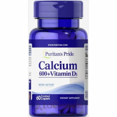 Puritan's Pride Calcium 600+ Vitamin D    3, 600 /125 ME