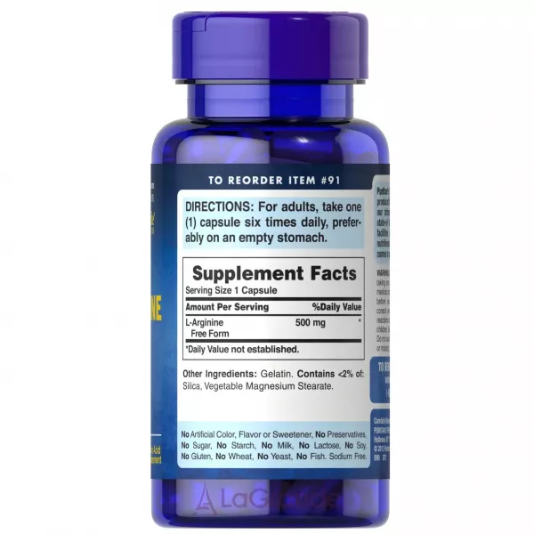 Puritan's Pride L-Arginine 500 mg ����������� ������� 