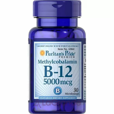 Puritan's Pride Methylcobalamin Vitamin B-12 5000 mg ĳ  