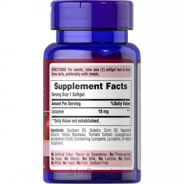 Puritan's Pride Lycopene 10 mg ĳ������ ������� 