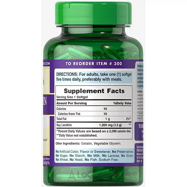 Puritan's Pride Soy Lecithin 1200 mg ����������� ������� ��� ��������� �������� ������� ������� 
