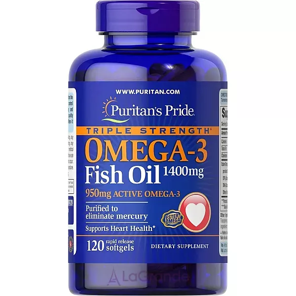 Puritan's Pride Triple Strength Omega-3 Fish Oil ĳ������ ������� 