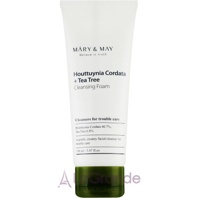 Mary & May Houttuynia Cordata+Tea Tree Cleansing Foam         