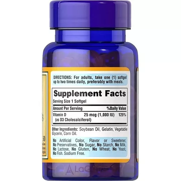 Puritan's Pride Vitamin D3 1000 IU ����������� ������� 