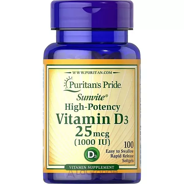 Puritan's Pride Vitamin D3 1000 IU ����������� ������� 