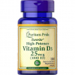 Puritan's Pride Vitamin D3 1000 IU 200pcs