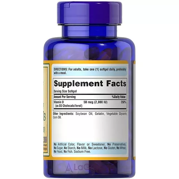 Puritan's Pride Vitamin D3 2000 IU ����������� ������� 