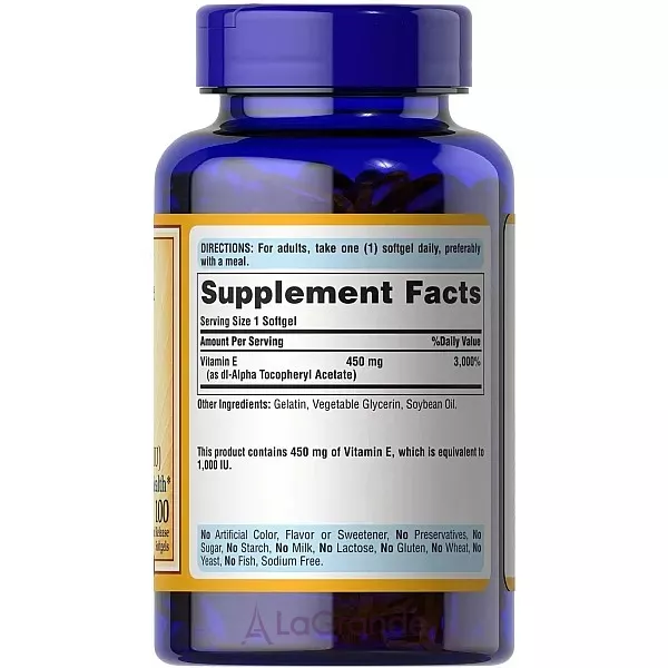 Puritan's Pride Vitamin E 450 mg ����������� ������� 