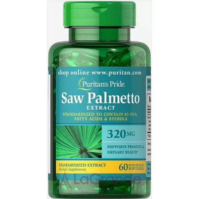 Puritan's Pride Saw Palmetto Standardized Extract 320 mg ĳ  