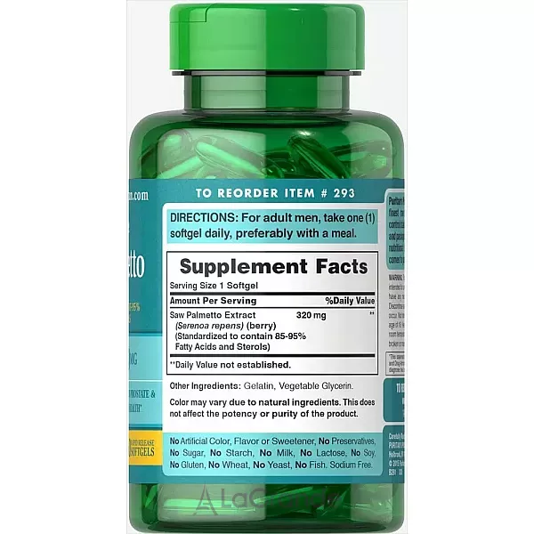 Puritan's Pride Saw Palmetto Standardized Extract 320 mg ����������� ������� 