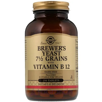 Solgar Brewer's Yeast 7 1/2 Grains with Vitamin B12 ĳ  