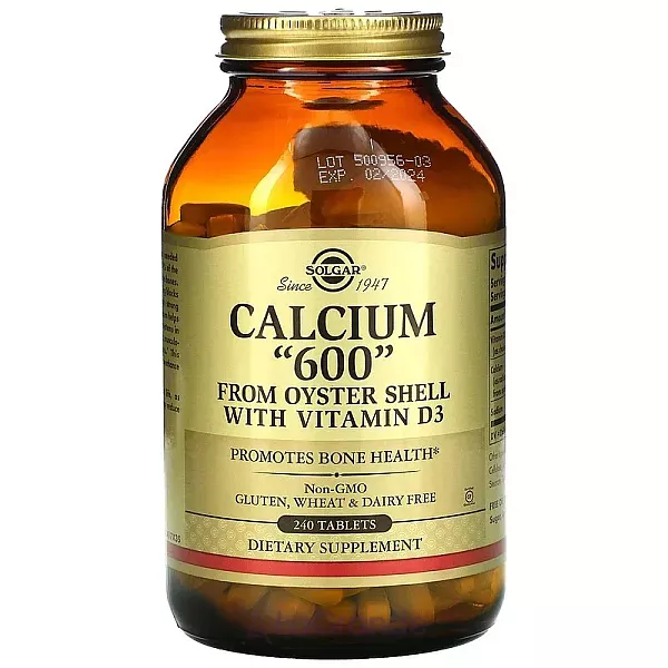 Solgar Calcium "600" from Oyster Shell with Vitamin D3 ĳ������ ������� 