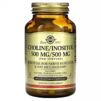 Solgar Choline/Inositol 500 mg/500 mg ����������� ������� "����� � ��������" ��� ��������� ������� ������� � ��������� �������� ������