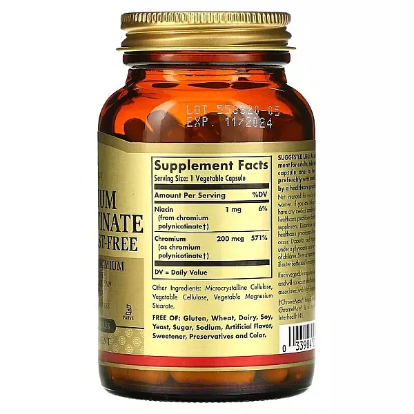 Solgar Chromium Polynicotinate 200 mcg ĳ������ ������� 