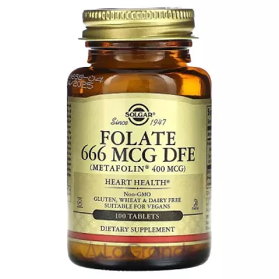 Solgar Folate (As Metafolin) 400 mcg ĳ  