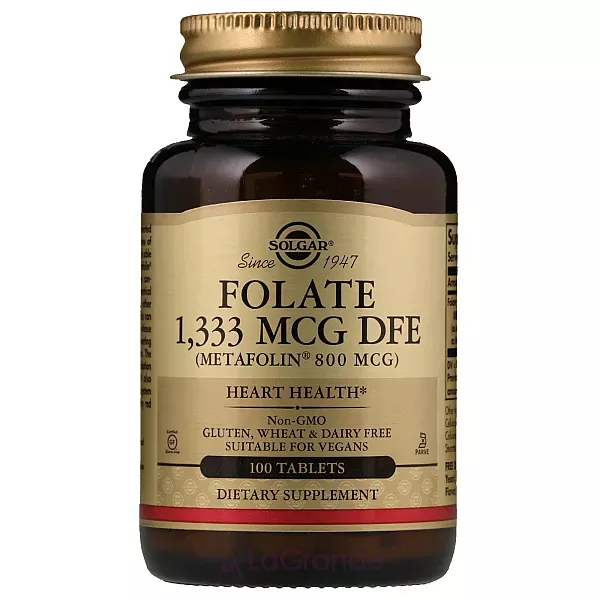 Solgar Folate (As Metafolin) 800 mcg ����������� ������� 