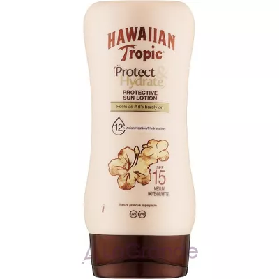 Hawaiian Tropic Protect & Hydrate Protective Sun Lotion SPF15     SPF 15