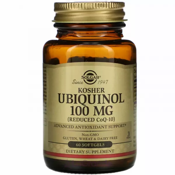 Solgar Kosher Ubiquinol 100 mg ĳ������ ������� ��� �������������� �������� 
