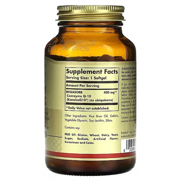 Solgar Megasorb CoQ-10 400 mg ĳ������ ������� 