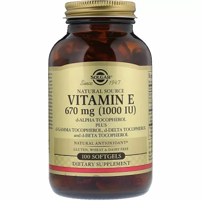 Solgar Natural Vitamin E 670 mg (1000 IU) ĳ  