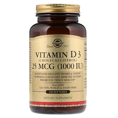 Solgar Vitamin D3 (Cholecalciferol) 25 mcg (1000 IU)   