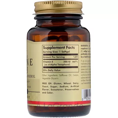 Solgar Vitamin E 134 mg (200 IU) ĳ  