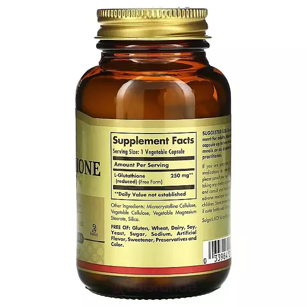 Solgar Reduced L-Glutathione Free Form 250 mg ĳ������ ������� 