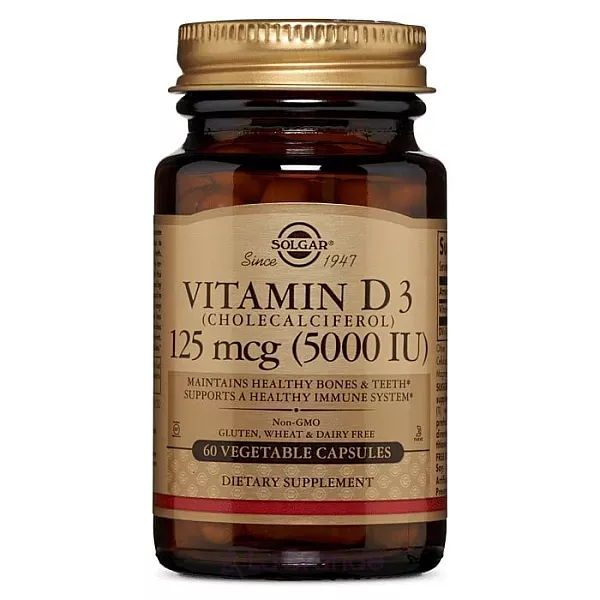 Solgar Vitamin D3 (Cholecalciferol) 125 mcg (5000 IU) ĳ������ ������� 